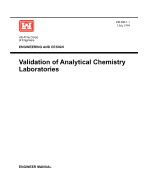 Environmental Quality: Validation of Analytical Chemistry Laboratories (Engineer Manual Em 200-1-1)