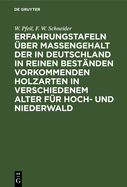 Erfahrungstafeln ?ber Massengehalt Der in Deutschland in Reinen Best?nden Vorkommenden Holzarten in Verschiedenem Alter F?r Hoch- Und Niederwald