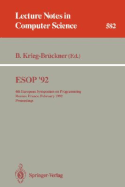 ESOP '92: 4th European Symposium on Programming, Rennes, France, February 26-28, 1992. Proceedings