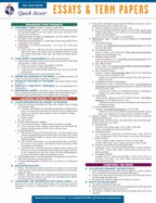 Essays and Term Papers-Rea's Quick Access Reference Chart