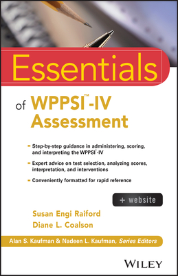Essentials of Wppsi-IV Assessment - Raiford, Susan Engi, and Coalson, Diane L