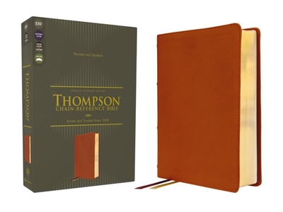 Esv, Thompson Chain-Reference Bible, Genuine Leather, Calfskin, Tan, Red Letter - Thompson, Frank Charles, Dr. (Editor), and Zondervan