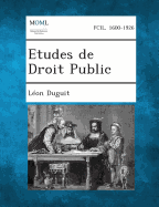 Etudes de Droit Public, Volume I