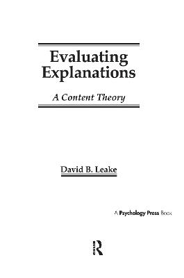 Evaluating Explanations: A Content Theory - Leake, David B.