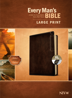 Every Man's Bible Niv, Large Print, Deluxe Explorer Edition (Leatherlike, Rustic Brown) - Tyndale (Creator), and Arterburn, Stephen (Notes by), and Merrill, Dean (Notes by)