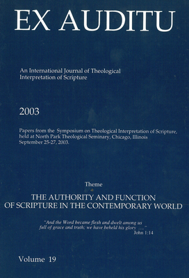 Ex Auditu - Volume 19: An International Journal for the Theological Interpretation of Scripture - Snodgrass, Klyne (Editor)