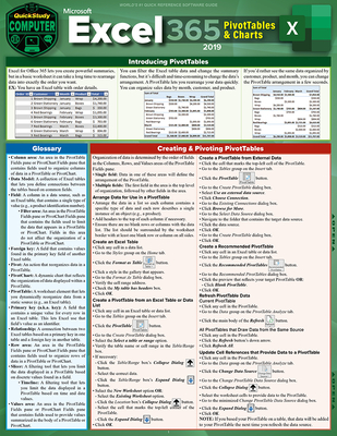 Excel 365 - Pivot Tables & Charts: A Quickstudy Laminated Reference Guide - Frye, Curtis