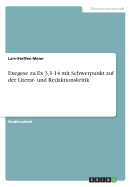Exegese Zu Ex 3,1-14 Mit Schwerpunkt Auf Der Literar- Und Redaktionskritik