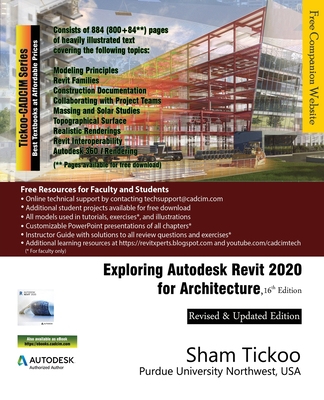 Exploring Autodesk Revit 2020 for Architecture, 16th Edition - Tickoo, Prof Sham