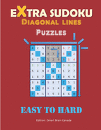 Extra SUDOKU - LARGE PRINT - Diagonal lines: 2 Puzzles Per Page