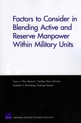Factors to Consider in Blending Active and Reserve Manpower Within Military Units - Thie, Harry J