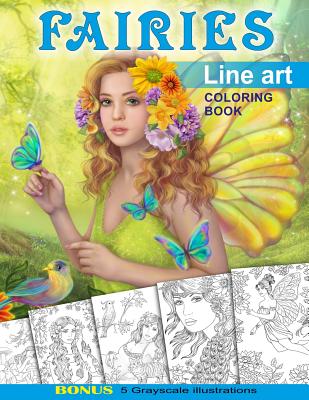 Fairies. Line Art Coloring Book: Coloring Book for Adults - Lazareva, Alena