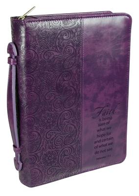 Faith Purple Large: Trendy Luxleather - Christian Art Gifts