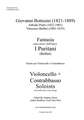 Fantasia I Puritani Duetto For Double Bass and Cello - Soloists Part (Cello and Bass soloists) - Bottesini, Giovanni, and Street, Stephen