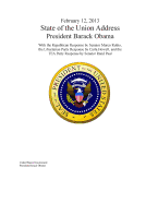 February 12, 2013 State of the Union Address President Barack Obama with the Rep