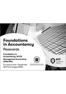 FIA Foundations in Management Accounting FMA (ACCA F2): Passcards