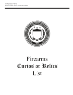 Firearms Curios or Relics List