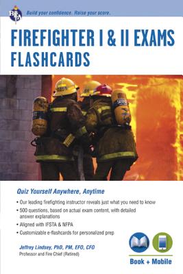 Firefighter I & II Exams Flashcard Book (Book + Online) - Lindsey, Jeffrey, PH.D.