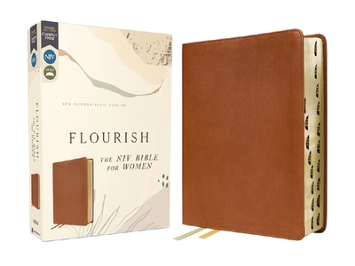 Flourish: The NIV Bible for Women, Leathersoft, Brown, Thumb Indexed, Comfort Print - Livingstone Corporation (Editor), and Zondervan