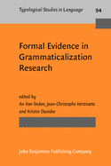 Formal Evidence in Grammaticalization Research