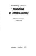 Foundations of Economic Analysis - Samuelson, Paul Anthony