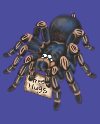 Free Hugs Tarantula Composition Notebook (Striped Zebra Knee Version): Cute Furry Little Spider Diary or Journal - Sledgepainter Books