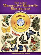 Full-Color Decorative Butterfly Illustrations CD-ROM and Book