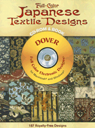 Full-Color Japanese Textile Designs CD-ROM and Book