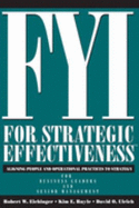 Fyi for Strategic Effectiveness, Aligning People and Operation, Practices to Strategy for Business Leader and Senior Management - David O. Ulrich, Kim E. Ruyle, Robert W. Eichinger