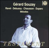 Grard Souzay Sings Ravel, Debussy, Chausson, Duparc - Grard Souzay (baritone); Orchestre de la Socit des Concerts du Conservatoire de Paris; Edouard Lindenberg (conductor)