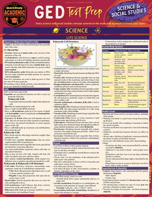 GED Test Prep - Science & Social Studies: A Quickstudy Laminated Reference Guide - Miskevich, Frank, PhD, and Scherer, Rachel, Ma