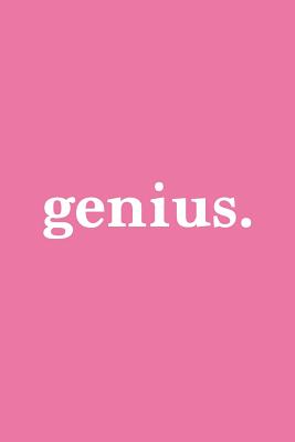 Genius. Journal - White on Pink Design - Notebooks, Golding