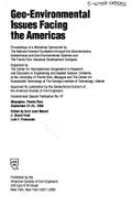Geo-Environmental Issues Facing the Americas: Proceedings of a Workshop - Macari, Emir J (Editor), and Pumarada, Luis F (Editor), and Frost, J David (Editor)