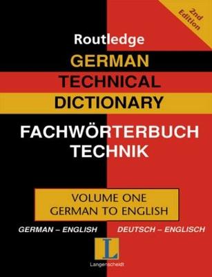 German Technical Dictionary (Volume 1) - Dimand, Robert (Editor)