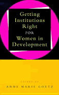 Getting Institutions Right for Women in Development