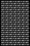 Gift Notebook for a Human Beatbox, Blank Ruled Journal Boots 'n' Cats: Medium Spacing Between Lines