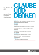 Glaube Und Denken: Jahrbuch Der Karl-Heim-Gesellschaft- 27. Jahrgang 2014