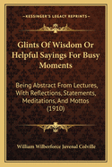 Glints Of Wisdom Or Helpful Sayings For Busy Moments: Being Abstract From Lectures, With Reflections, Statements, Meditations, And Mottos (1910)