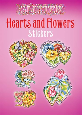 Glitter Hearts and Flowers Stickers - O'Brien, Joan