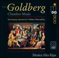 Goldberg: Chamber Music - Bernward Lohr (harpsichord); Musica Alta Ripa