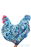 "Grammy's Chicken" by Jennifer Moreman: Barred Rock Hen 6x9" 130 Page Wide Rule Notebook by Artist