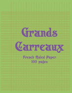 Grands Carreaux: Green Cover, French Ruled or Seyes Paper, 100 Pages (50 Sheets), 8.5x11 In., Matte