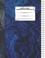 Graph Paper Composition Notebook: 110 Pages - Quad Ruled 4x4 - 8.5" x 11" Marble Large Notebook with Grid Paper - Math Notebook For Students