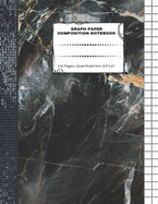 Graph Paper Composition Notebook: 110 Pages - Quad Ruled 4x4 - 8.5" x 11" Marble Large Notebook with Grid Paper - Math Notebook For Students
