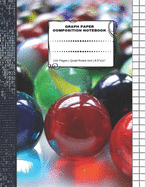 Graph Paper Composition Notebook: 110 Pages - Quad Ruled 4x4 - 8.5" x 11" Marbles Large Notebook with Grid Paper - Math Notebook For Students