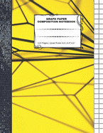 Graph Paper Composition Notebook: 110 Pages - Quad Ruled 4x4 - 8.5" x 11" Yellow Large Notebook with Grid Paper - Math Notebook For Students