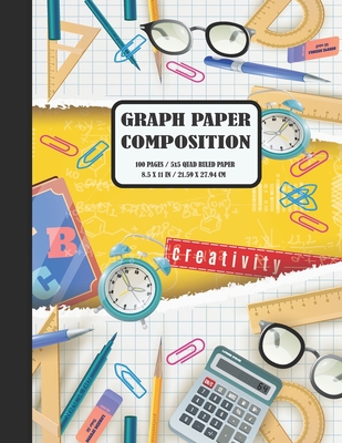 Graph Paper Composition: Quad Ruled 5 squares per inch: Composition Notebook for Students: Grid Paper Notebook (Notebooks For Students) - Bella Journals