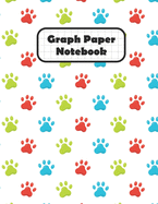Graph Paper Notebook: Paw Print Grid Paper Quad Ruled 4 Squares Per Inch Large Graphing Paper 8.5 By 11