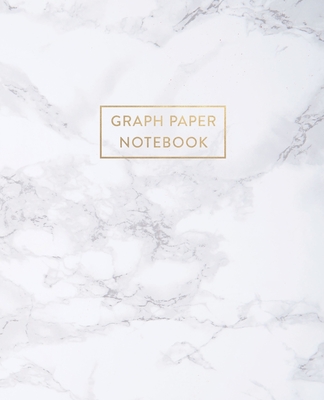 Graph Paper Notebook: Soft White Marble - 7.5 x 9.25 - 5 x 5 Squares per inch - 100 Quad Ruled Pages - Cute Graph Paper Composition Notebook for Children, Kids, Girls, Teens and Students (Math and Science School Essentials) - Paperlush Press