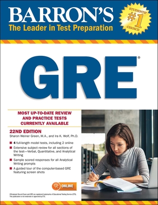 GRE with Online Tests - Green, Sharon Weiner, and Wolf, Ira K.